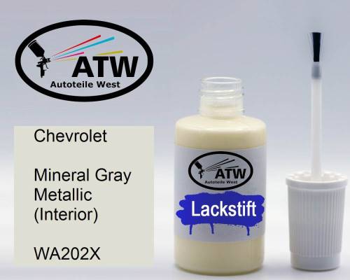 Chevrolet, Mineral Gray Metallic (Interior), WA202X: 20ml Lackstift, von ATW Autoteile West.